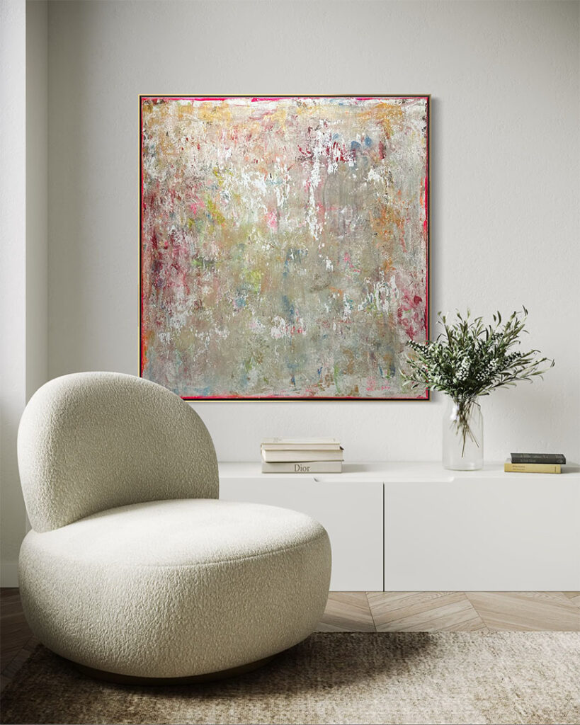 All I have a drop of Pink, 2026. Painting in the Interior.