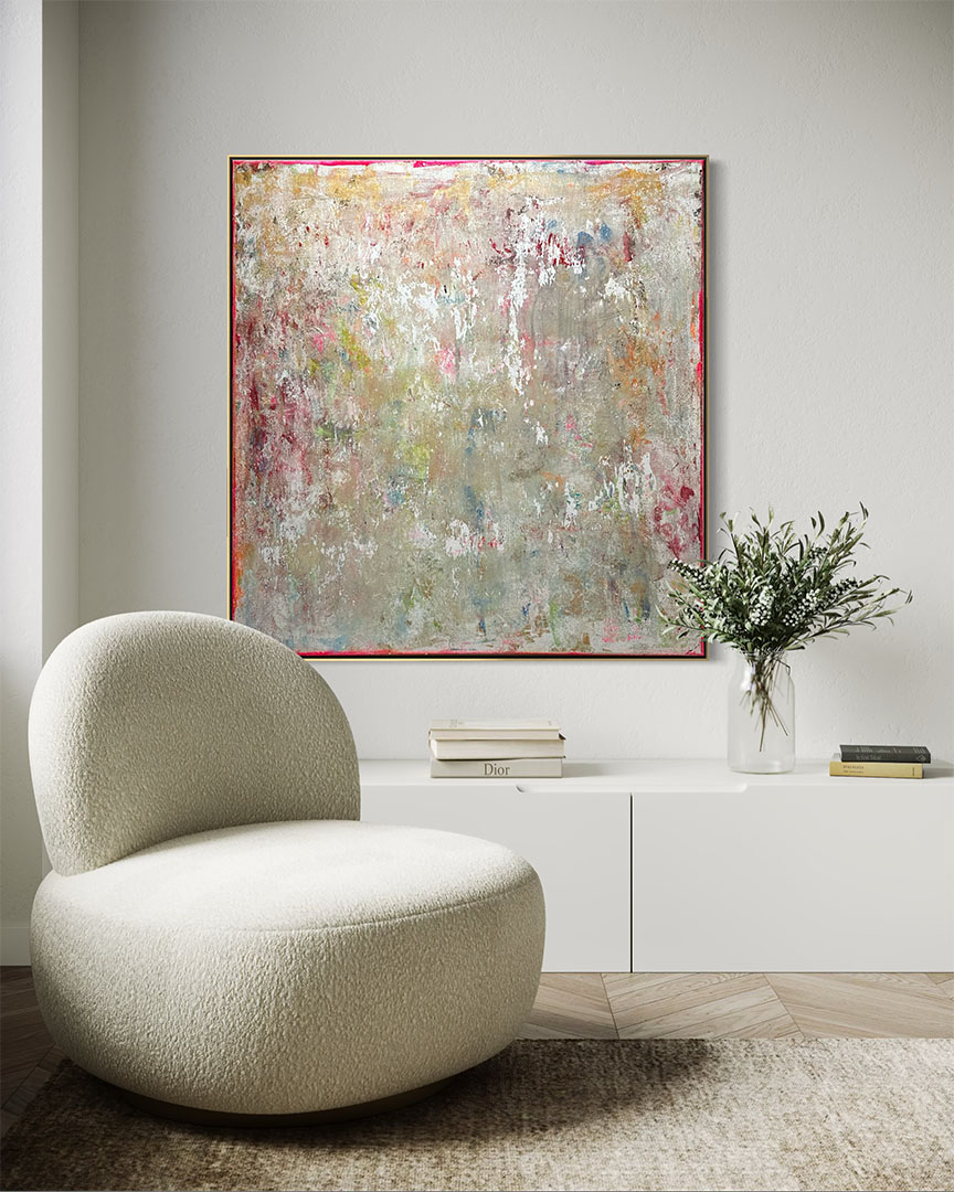 All I have a drop of Pink, 2026. Painting in the Interior.